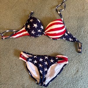 American Flag push up bikini